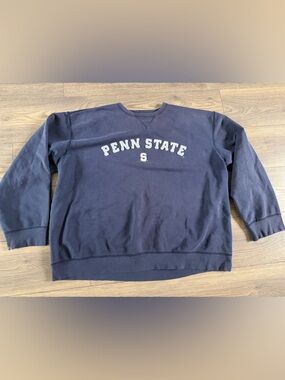 Champion Navy Penn State Crewneck Sweatshirt with White Lettering